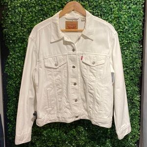 Levi’s White Denim Jean Jacket XL